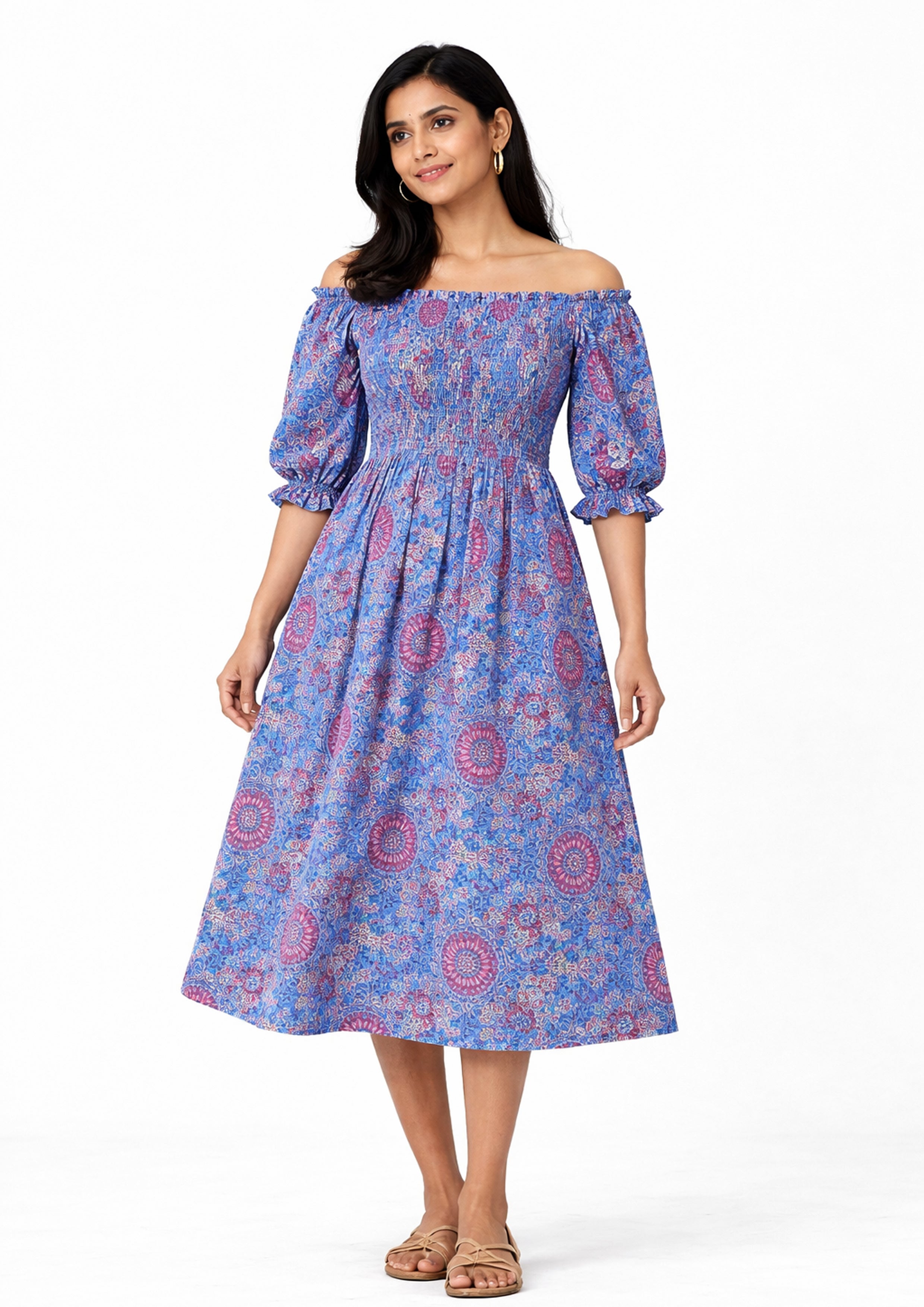 Neelam Bloom Cotton Dress